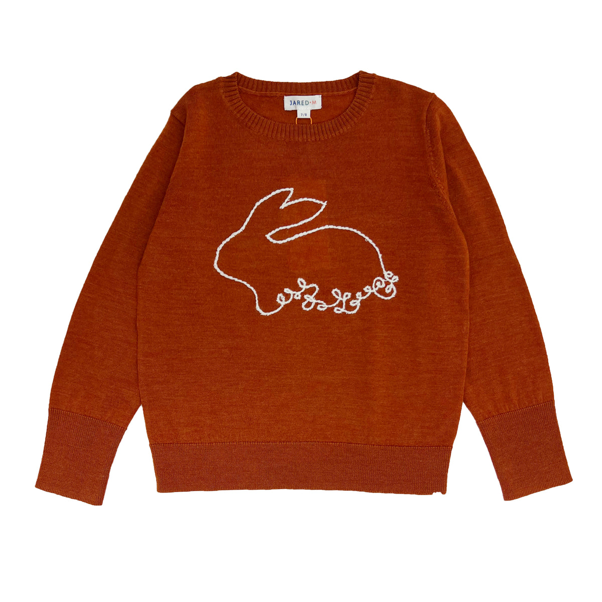 Girl's Merino Wool Rabbit Embriodary Sweater – My Little J