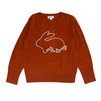 Girl's Merino Wool Rabbit Embriodary Sweater