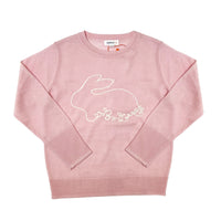Girl's Merino Wool Rabbit Embriodary Sweater