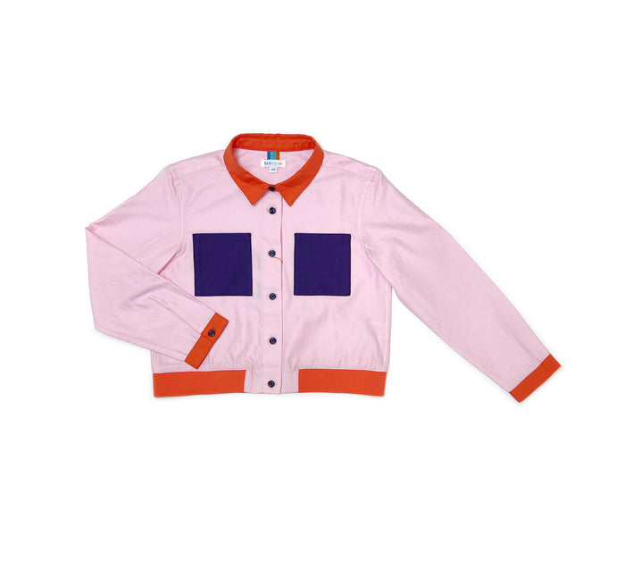 Girl's LS Color Block Overshirt