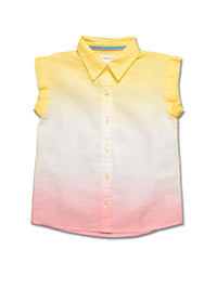 Girl SS Blouse - Linen Dip Dye