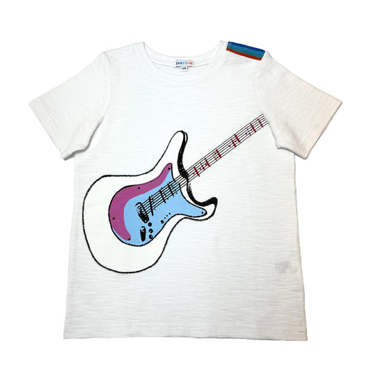 Boy's SS Crew Neck Tee with Guitar Print - My Little J