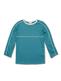 Knit L/S Crew Neck tee with piping details