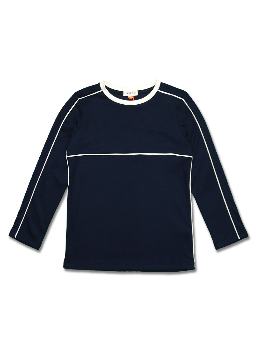 Knit L/S Crew Neck tee with piping details
