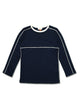 Knit L/S Crew Neck tee with piping details