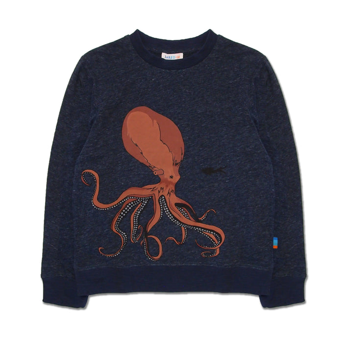 Boy's FW LS Knit Crew Neck with Octopus Print Tee - My Little J