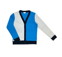 Boy's LS Color Block Knit Cardigan