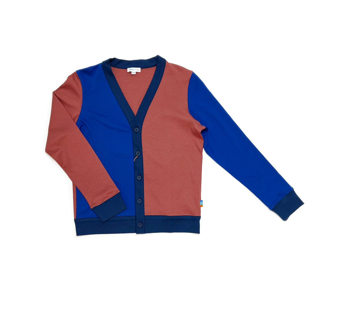 Boy's LS Color Block Knit Cardigan