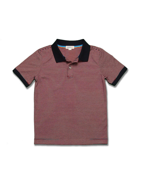 Knit S/S Polo - Stripe - My Little J