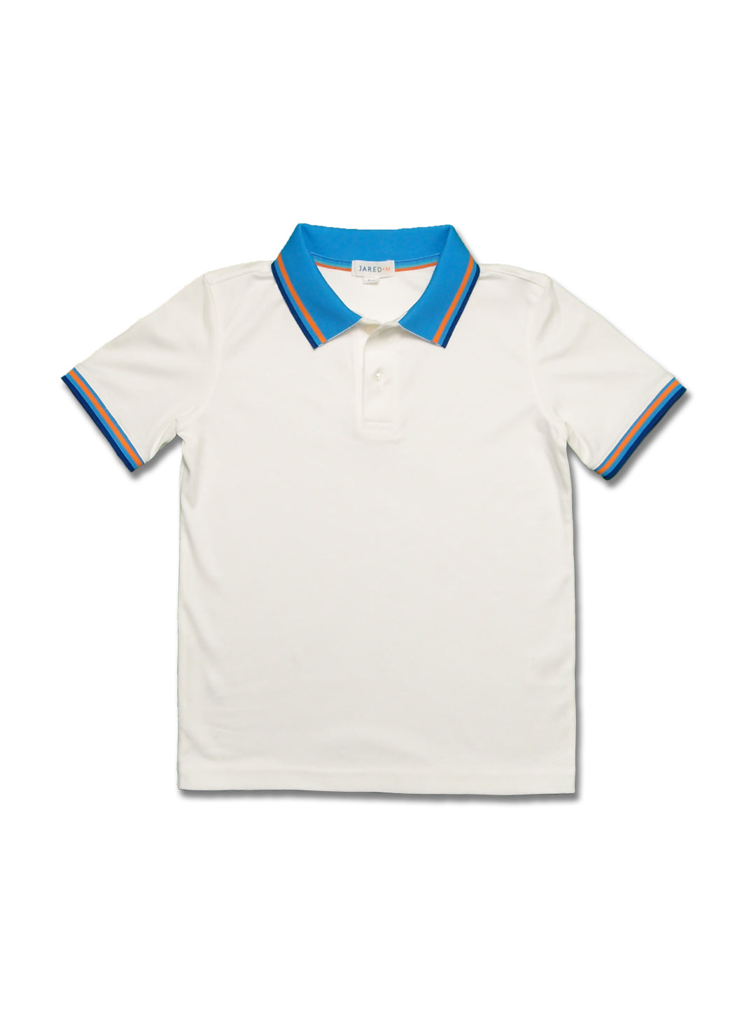 Boys SS Polo with Tipping Flat Knit Collar - Solid