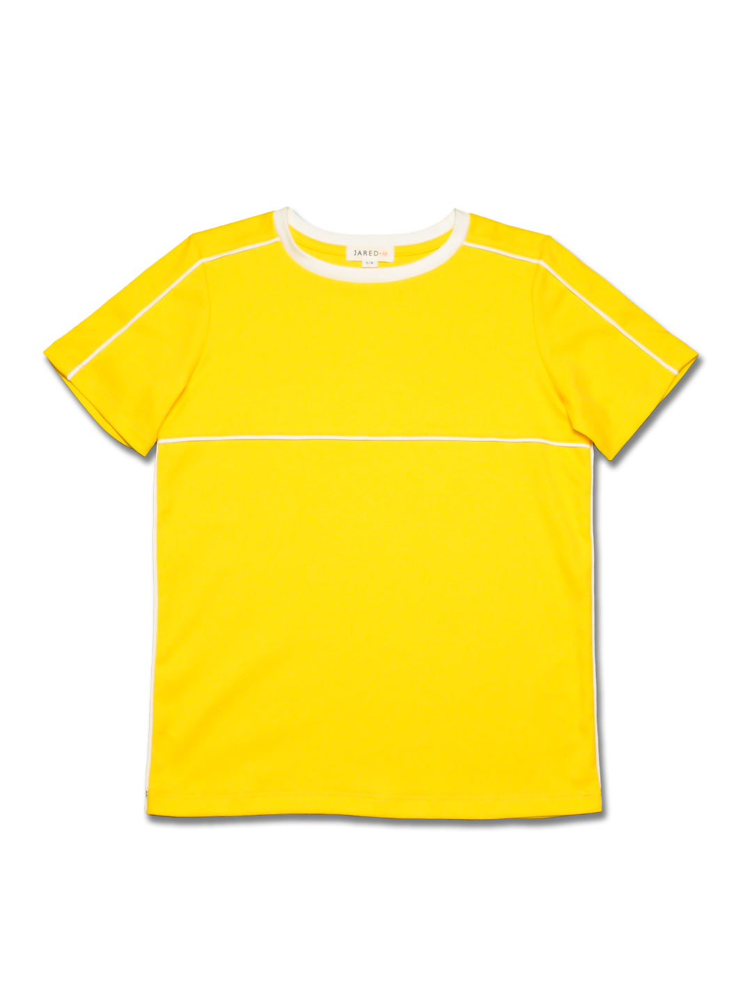 SS Crew Neck Tee - Solid Interlock with Contrast Piping - My Little J