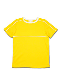 SS Crew Neck Tee - Solid Interlock with Contrast Piping