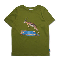 SS Crew Neck Tee with Antelope Print