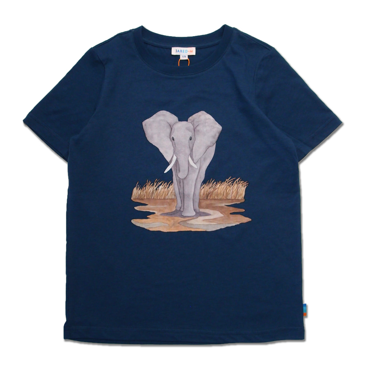 SS Crew Neck Tee with Elephant Print