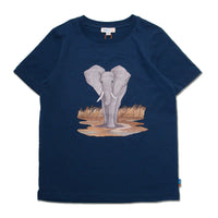 SS Crew Neck Tee with Elephant Print