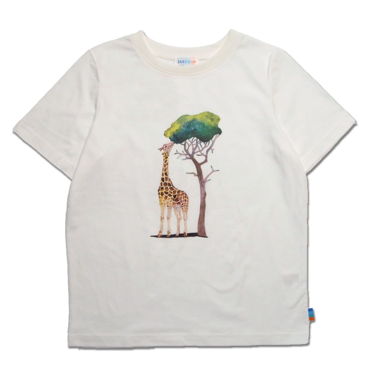 SS Crew Neck Tee with Giraffe Print