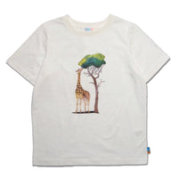 SS Crew Neck Tee with Giraffe Print