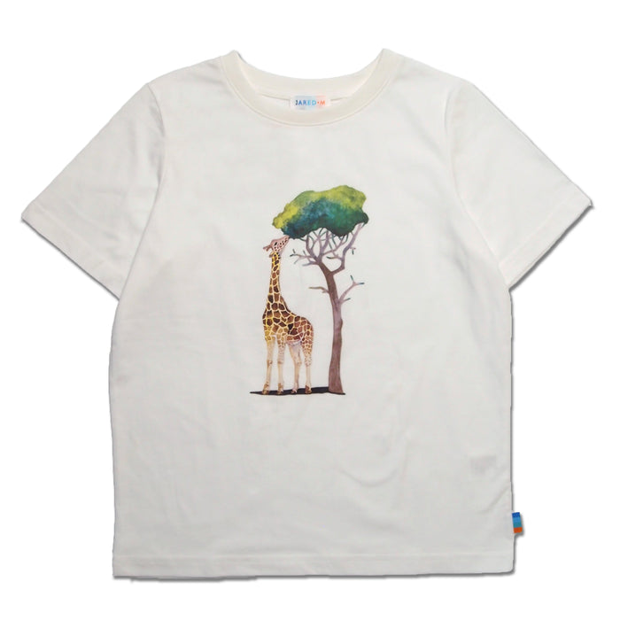 SS Crew Neck Tee with Giraffe Print