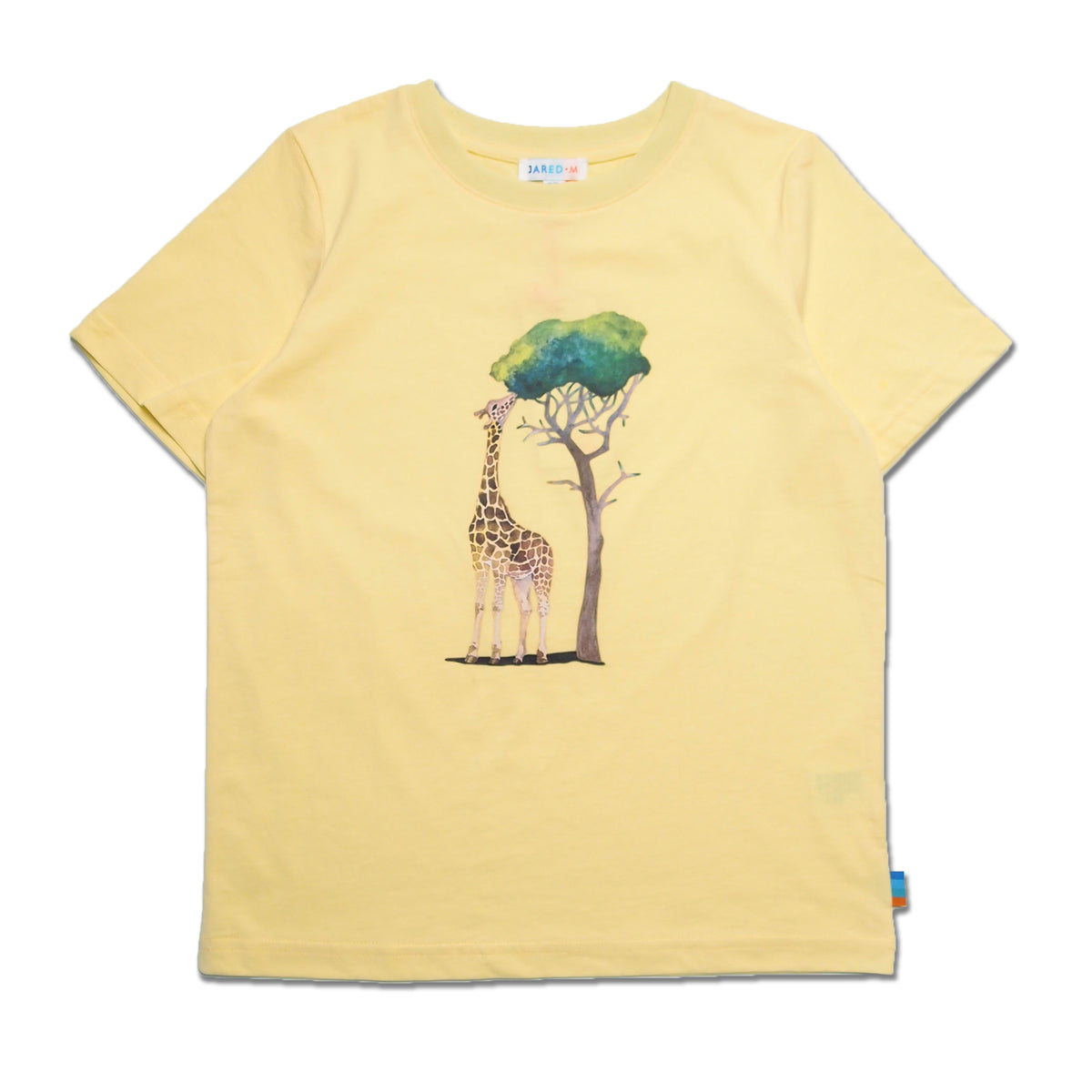 SS Crew Neck Tee with Giraffe Print