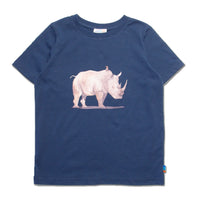 SS Crew Neck Tee with Rhinocerous Print