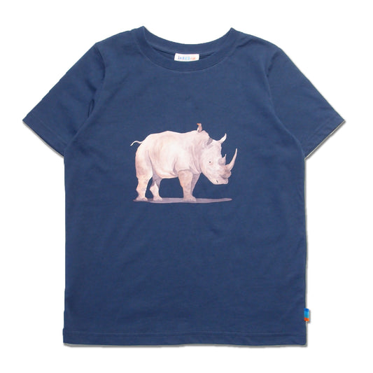 SS Crew Neck Tee with Rhinocerous Print - My Little J
