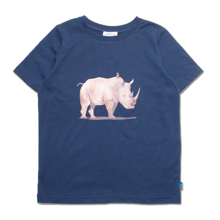 SS Crew Neck Tee with Rhinocerous Print