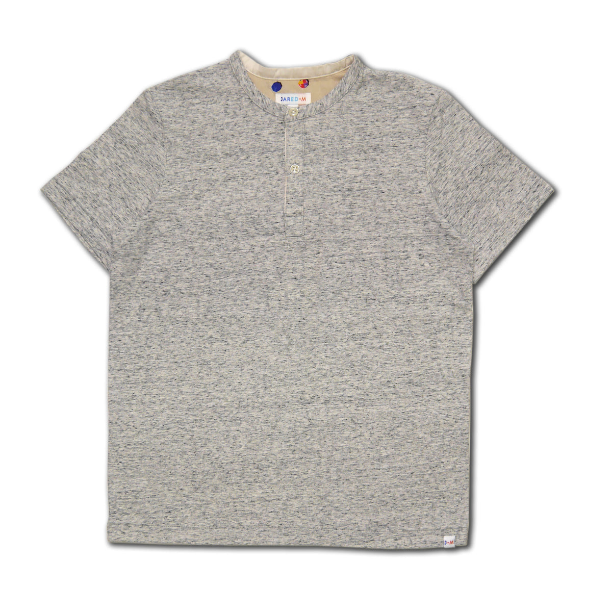 Boy's SS Knit Heather Henley - My Little J