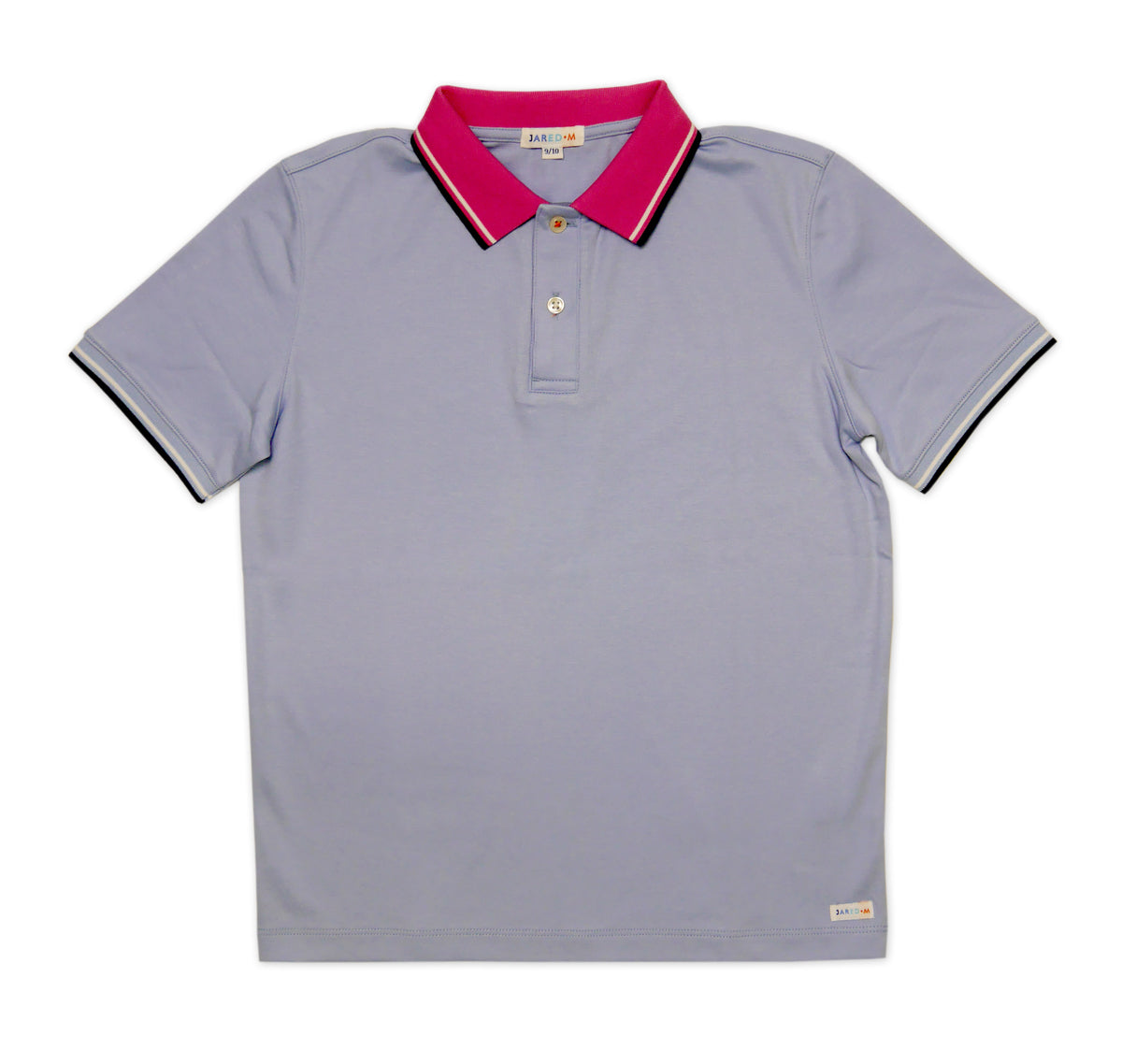 Boy's SS Flat Knit Tipping Collar Polo - My Little J