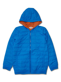 Boy's FW LS Nylon Jersey Quilted Full Zip Hoodie