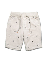 Knit Embroidery Pull on Short - French Terry