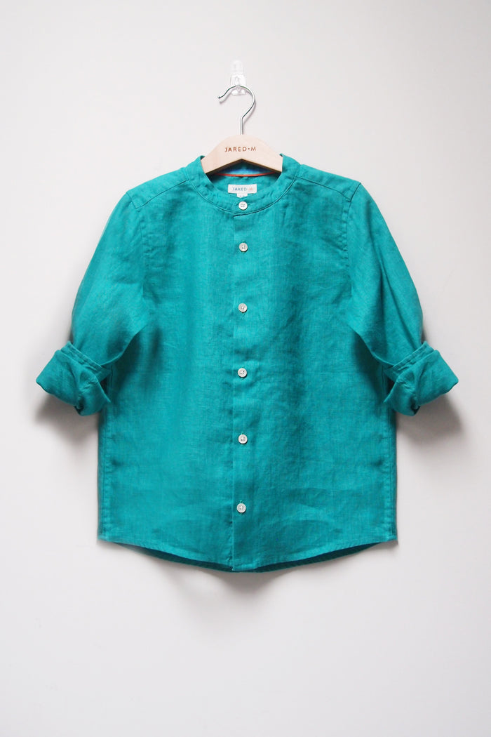L/S Band Collar Shirt