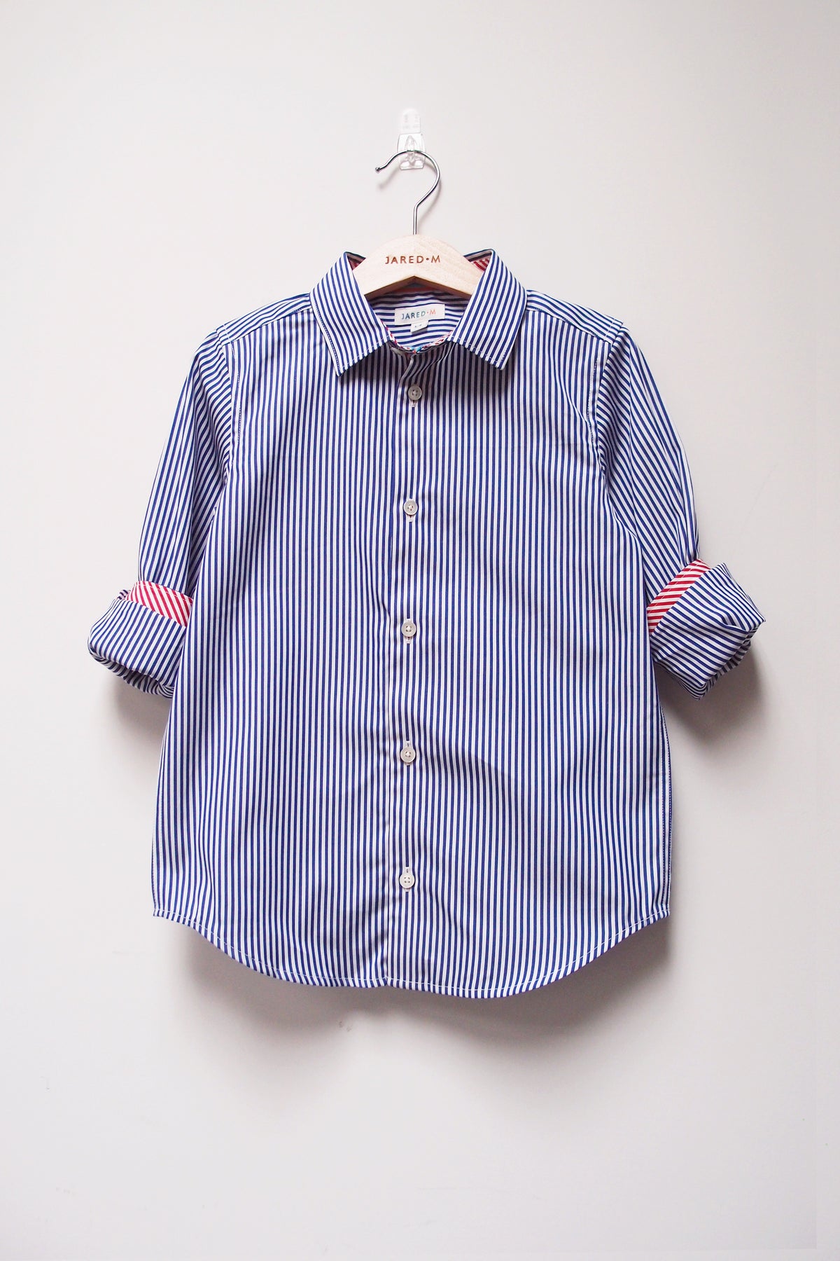 L/S Spread Collar Clean Shirt - Pinstripe