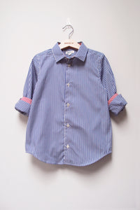 L/S Spread Collar Clean Shirt - Pinstripe