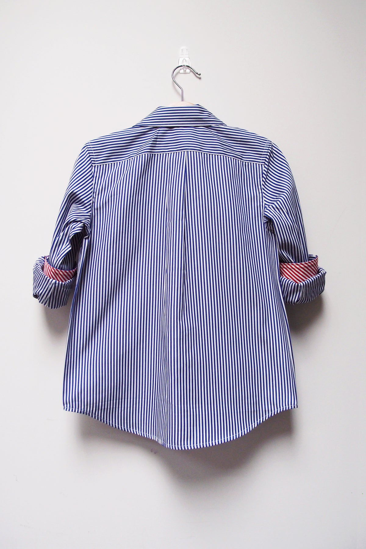 L/S Spread Collar Clean Shirt - Pinstripe