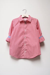 L/S Spread Collar Clean Shirt - Pinstripe