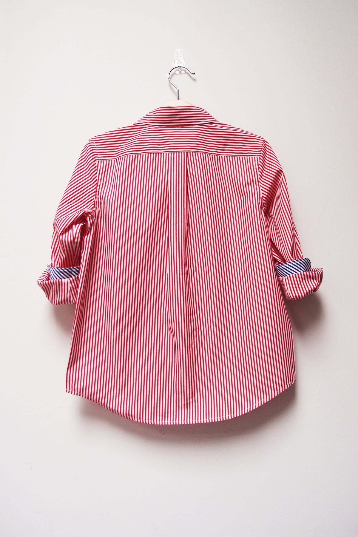 L/S Spread Collar Clean Shirt - Pinstripe