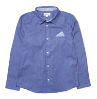 LS Spread Collar Welt Pocket with Pocket Square