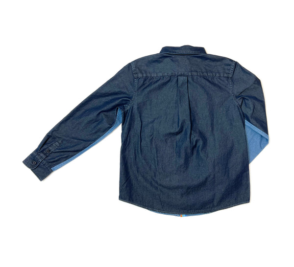 Boy's FW LS Contrast Color Indigo Shirt