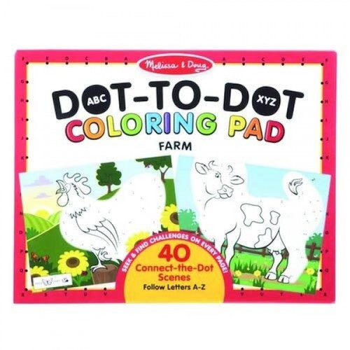 ABC Dot-to-Dot Coloring Pad - Farm - My Little J