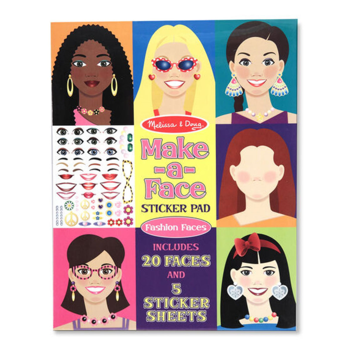 Make-a-Face Fashion Faces Sticker Pad - My Little J