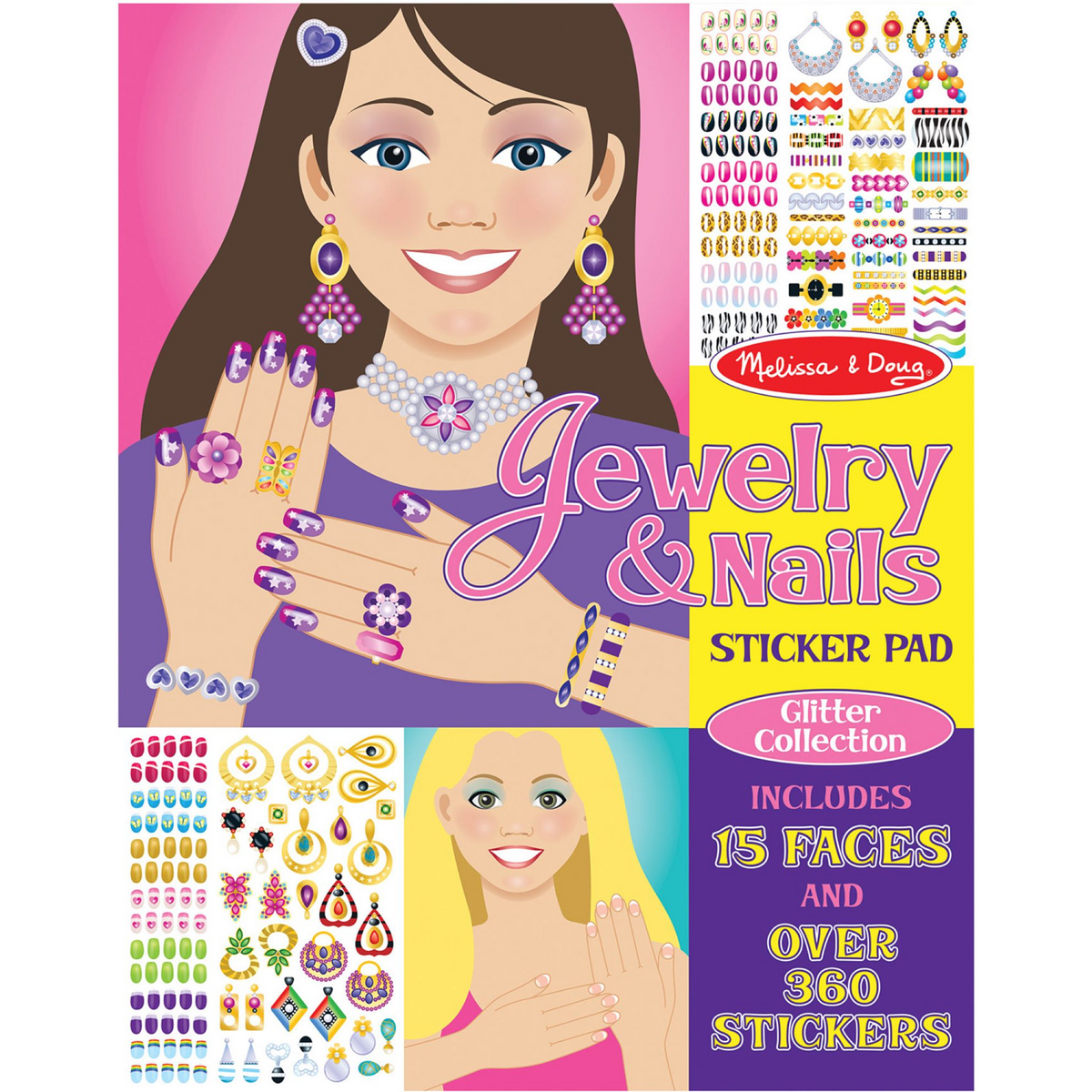 Jewelry & Nails Glitter Collection Sticker Pad