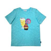 Girl's SS Crew Neck Tee with Dessert Time Print