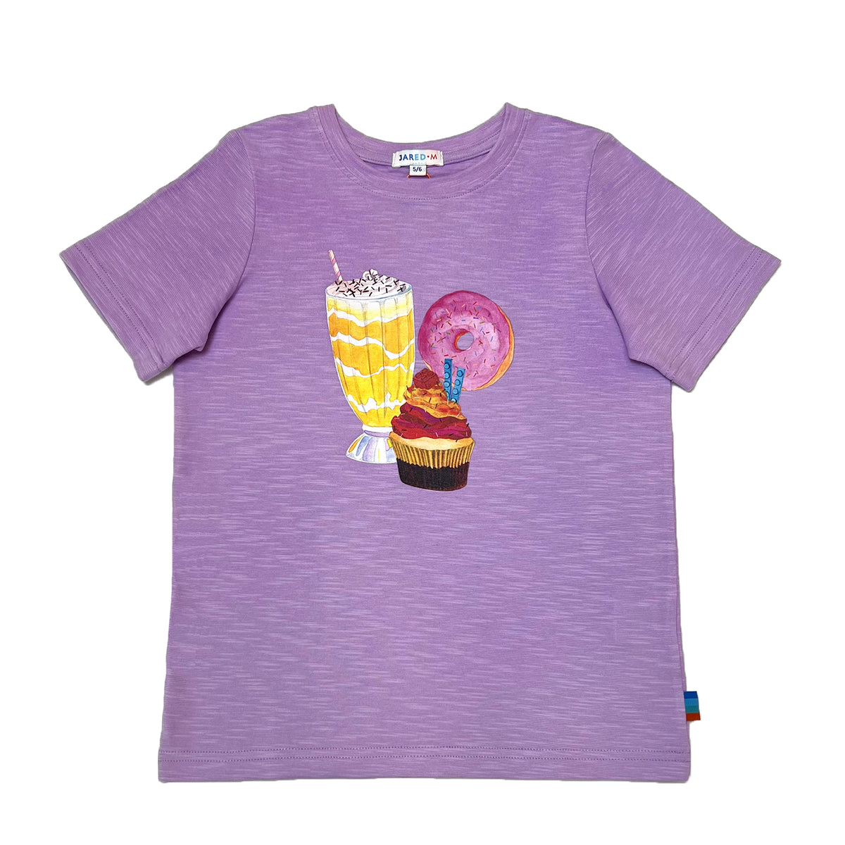Girl's SS Crew Neck Tee with Dessert Time Print