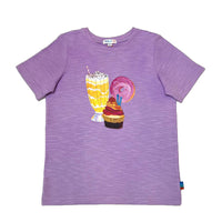 Girl's SS Crew Neck Tee with Dessert Time Print