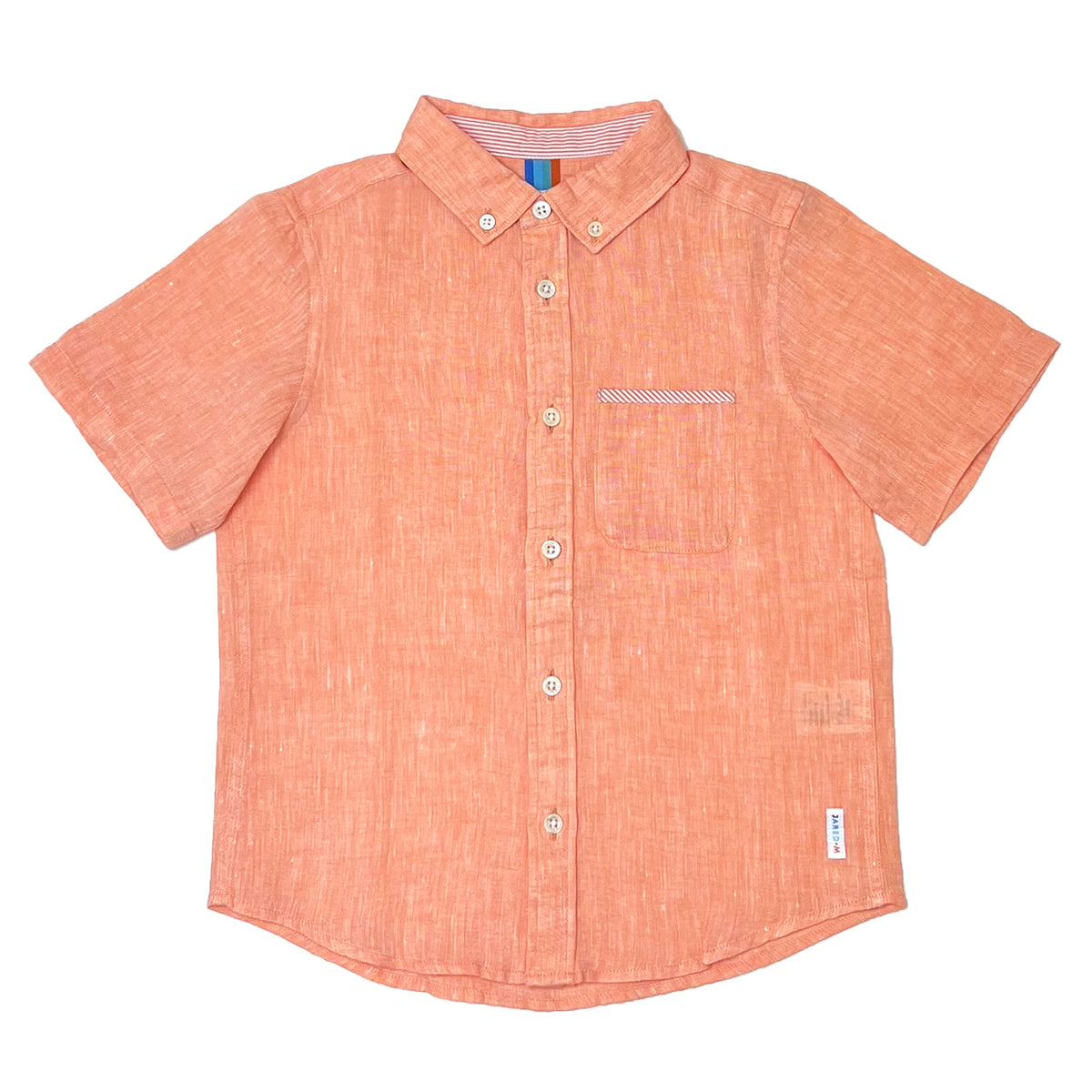 Boy's SS Buttondown Collar Linen Shirt