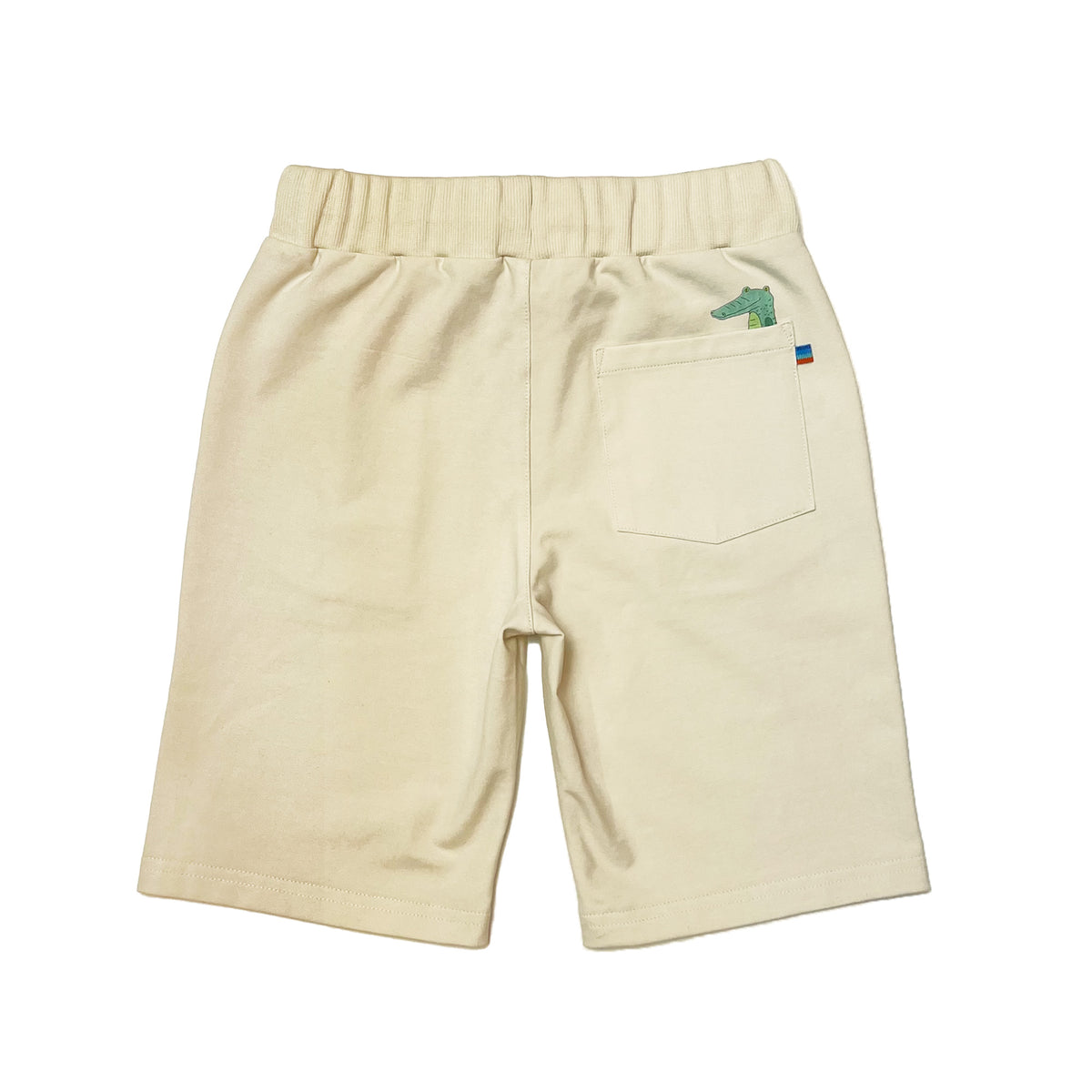 Boy's Knit Pull on  shorts with Crocodile and Bear  Print
