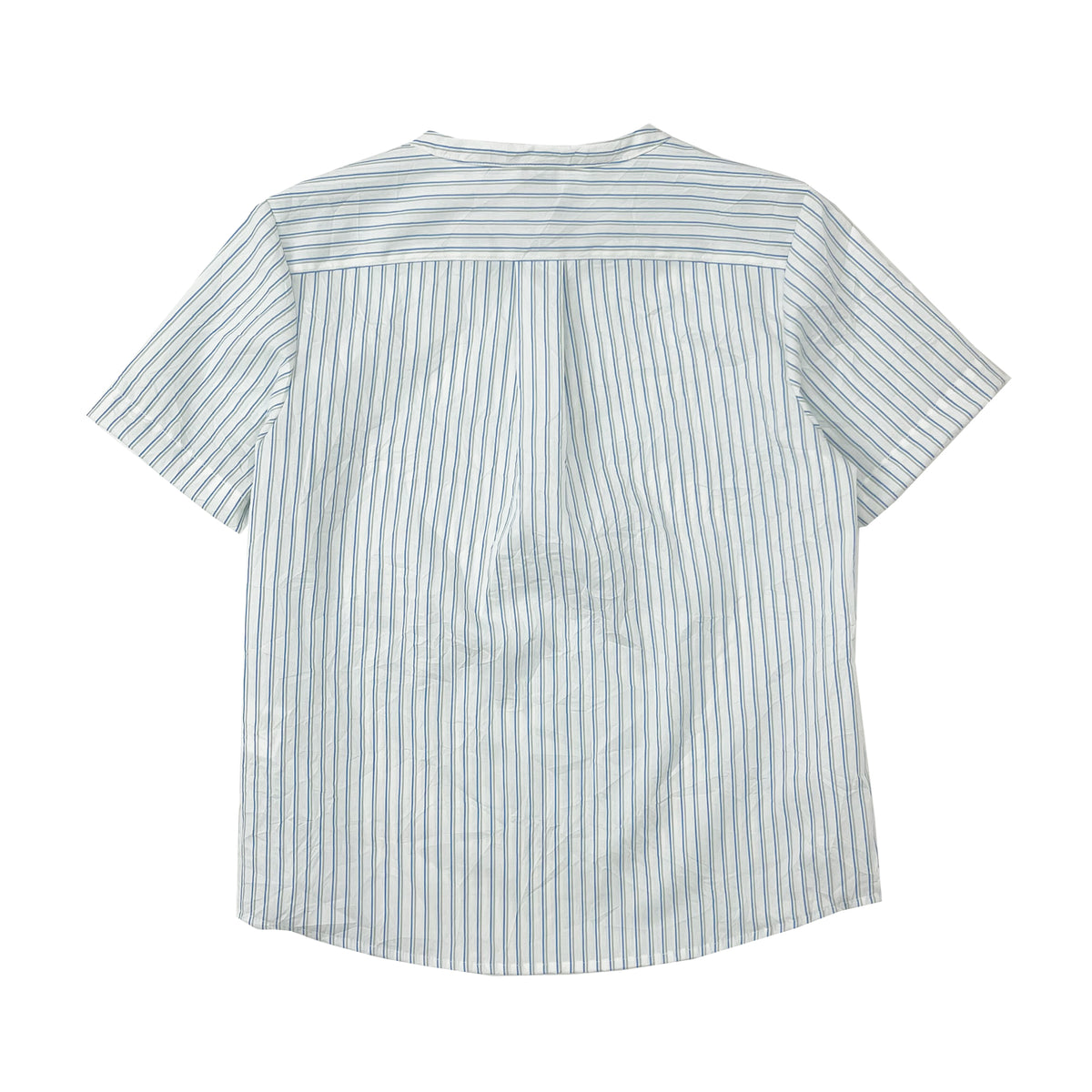 Boy's SS  Half placket Band Collar stripe Shirt