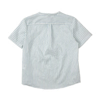Boy's SS  Half placket Band Collar stripe Shirt