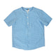 Boy's SS  Half placket Band Collar stripe Shirt