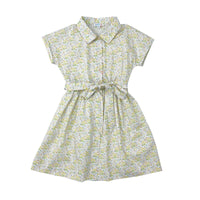 Girl's Floral Shirt Dress